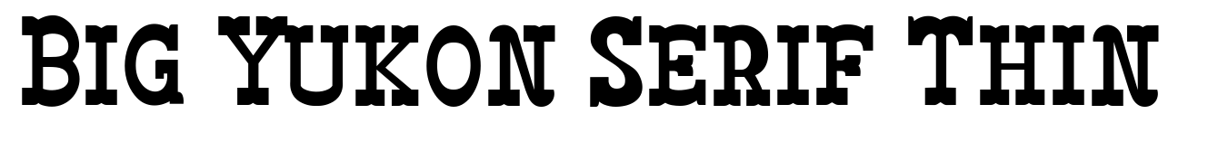 Big Yukon Serif Thin